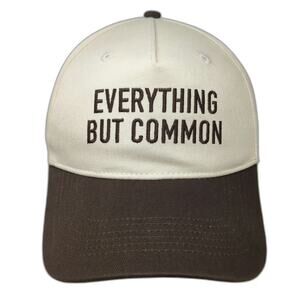 Uncommon James 5 Panel Beige Brown One Size Snapback Hat Embroidered Graphic